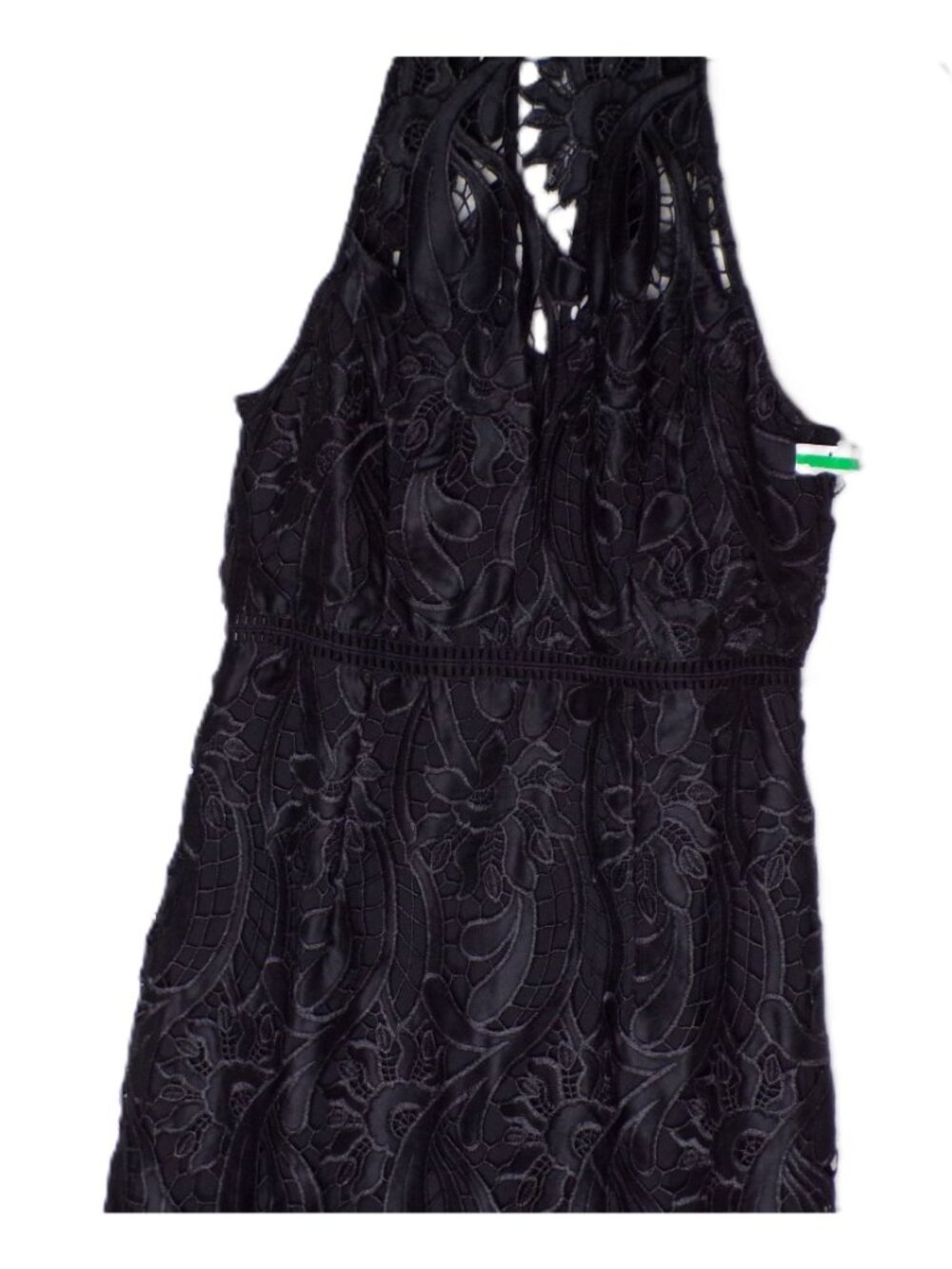 🆕BARDOT Isa Lace Halter Cocktail Dress X-Small 4 Black - Picture 7 of 12